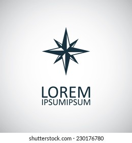 compass icon on white background 