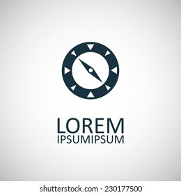 compass icon on white background 