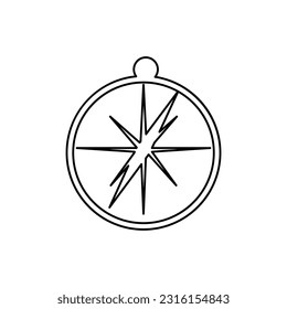 compass icon on a white background, vector illustration