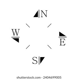 compass icon on white background