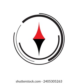 icono de brújula en fondo blanco