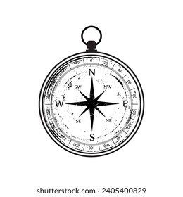 compass icon on white background