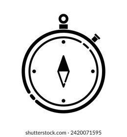 compass icon on white background
