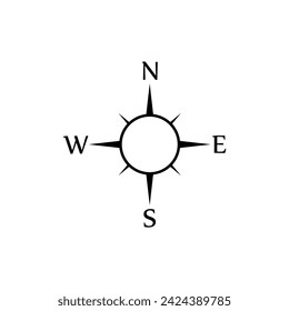 compass icon on white background