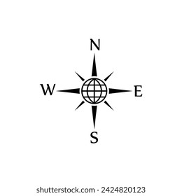 compass icon on white background