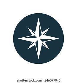 compass icon on white background 