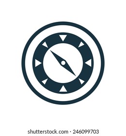 compass icon on white background 