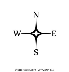 compass icon on white background