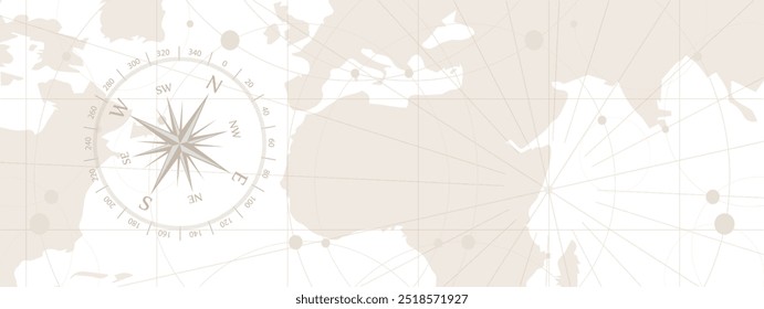 Icono de la brújula sobre fondo blanco