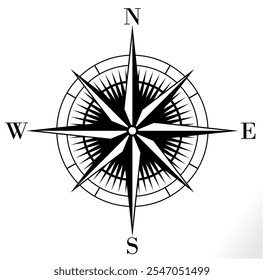 compass icon on white background