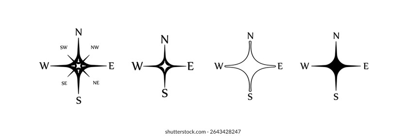 compass icon on white background