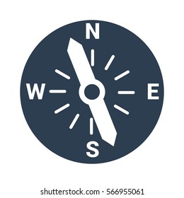 compass icon on white background