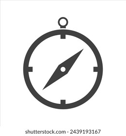 Compass icon on white isolate.