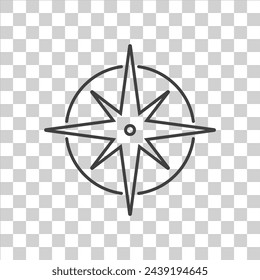 Compass icon on white isolate.