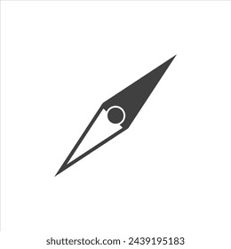 Compass icon on white isolate.