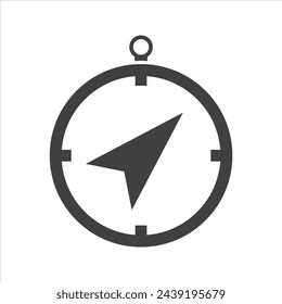 Compass icon on white isolate.
