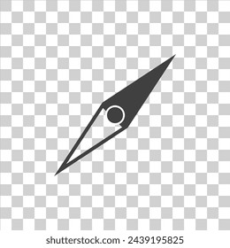 Kompass-Symbol auf weißem Isolat.