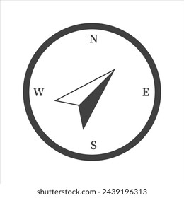 Compass icon on white isolate.