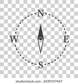 Compass icon on white isolate.