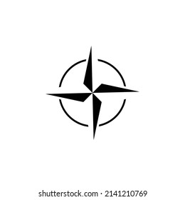 compass icon with one way aim


