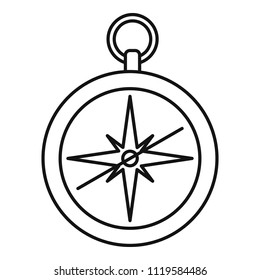 Compass icon. Outline illustration of compass vector icon for web design isolated on white background