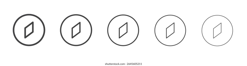 Compass icon outline ilustration vector symbol