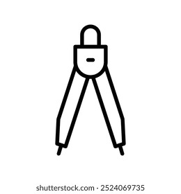 icono de brújula. Diseño de estilo de contorno aislado sobre fondo blanco