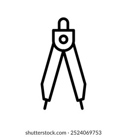 compass icon. Outline style design isolated on white background