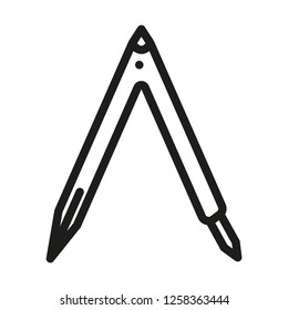 compass icon with outline style,perfect and modern concept