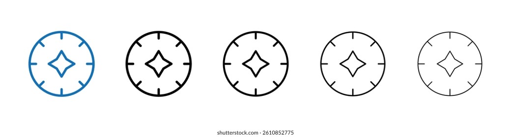 Compass icon Outline vector logo for web ui