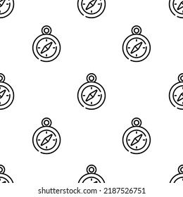 compass icon pattern. Seamless compass pattern on white background.