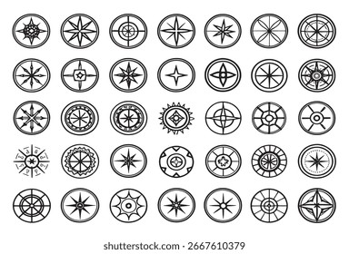 Compass Icon Points Towards New Destinations