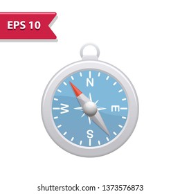 Compass Icon. Professional, pixel-aligned icon in realistic colors.