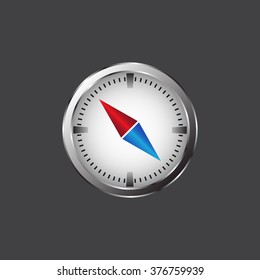 compass icon with red and blue arrow