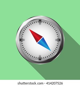 compass icon with red and blue arrow