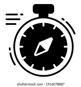 Compass icon related Map location and navigation black icon. Traffic and travel vector icon.