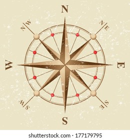 Compass icon in retro style
