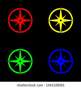 Compass icon set