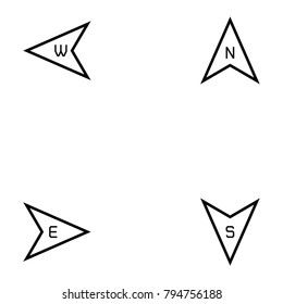 compass icon set
