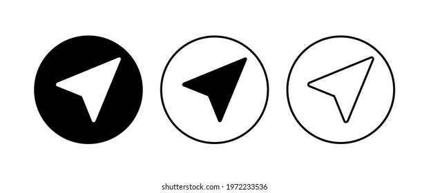 Compass icon set. arrow compass icon vector