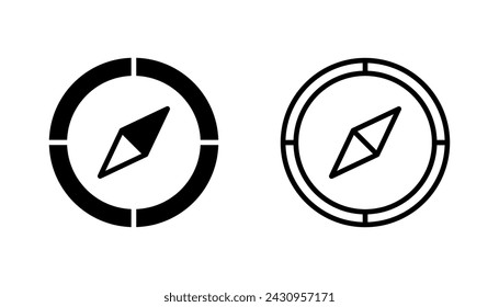 Compass icon set. arrow compass icon vector