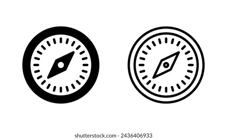Compass icon set. arrow compass icon vector