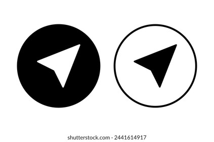 Compass icon set. arrow compass icon vector