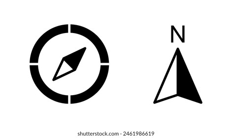 Kompass-Symbolsatz. Pfeil Kompass-Symbol Vektorgrafik