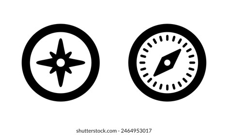 Compass icon set. arrow compass icon vector