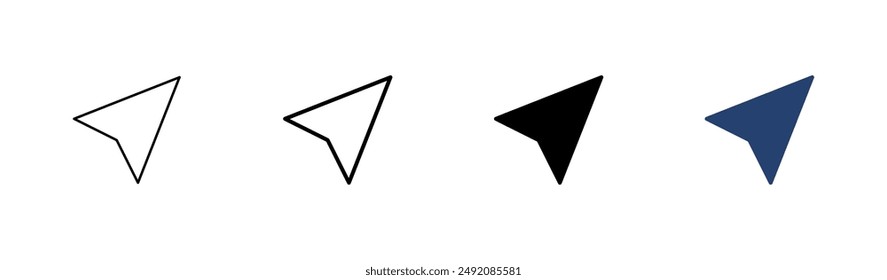 Compass icon set. arrow compass icon vector