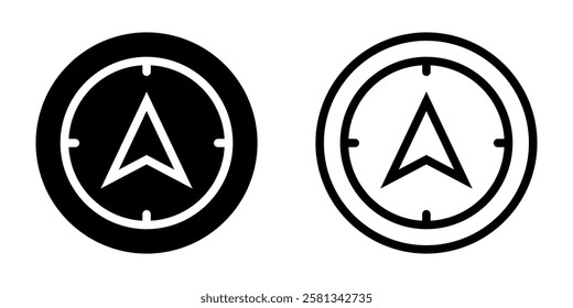 Compass icon set. flat illustration of vector icon on white background