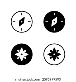 Compass icon set. Gps icon. Location vector icon.