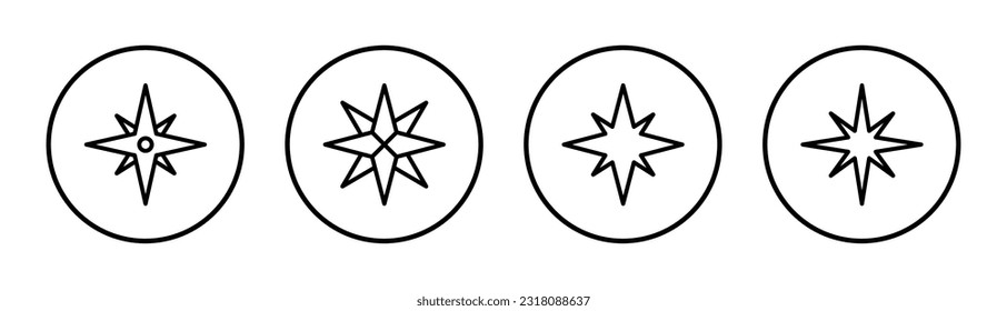 Compass icon set illustration. arrow compass icon sign and symbol