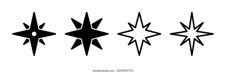 Compass icon set illustration. arrow compass icon sign and symbol